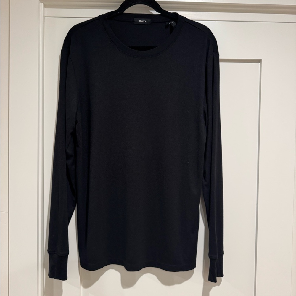 Theory Essential Long-Sleeve Tee in Anemone Modal Jersey Size M